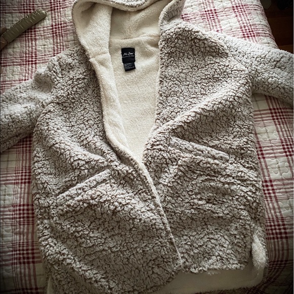 New W/O Tag. FAUX FUR SHELL FUZZY BLANKET JACKET COAT SZ M - Picture 12 of 16